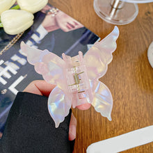Load image into Gallery viewer, Fashionable Iridescent Color Butterfly Hairpin Gripper Acetate-Like Gripper Back of Head Acetate Clip Hair Accessories for Women