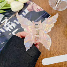 Load image into Gallery viewer, Fashionable Iridescent Color Butterfly Hairpin Gripper Acetate-Like Gripper Back of Head Acetate Clip Hair Accessories for Women