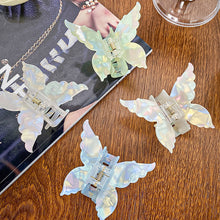 Load image into Gallery viewer, Fashionable Iridescent Color Butterfly Hairpin Gripper Acetate-Like Gripper Back of Head Acetate Clip Hair Accessories for Women