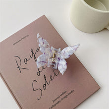 Load image into Gallery viewer, French Butterfly Shaped Colorful Hairclips Mermaid Acetate Hairpins Back of Head Acetate Clip Retro Hair Aaccessories for Women