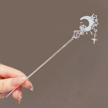 Load image into Gallery viewer, Light Luxury Starry Sky Moonstone Tassel Hairpin New Chinese-Style Hair Accessory Elegant Hair Stick for Women Gift