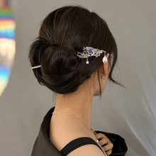 Load image into Gallery viewer, Light Luxury Starry Sky Moonstone Tassel Hairpin New Chinese-Style Hair Accessory Elegant Hair Stick for Women Gift