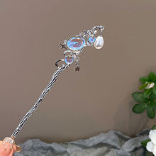 Load image into Gallery viewer, Light Luxury Starry Sky Moonstone Tassel Hairpin New Chinese-Style Hair Accessory Elegant Hair Stick for Women Gift
