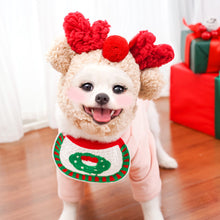 Load image into Gallery viewer, Cute Pet Christmas Cosplay Hat For Dogs Cats Clothes Costumes Santa Hat Scarf Dressing Up Christmas Party Costume Suit