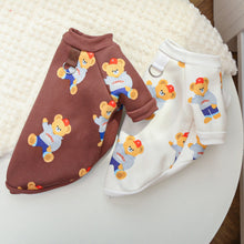 Load image into Gallery viewer, 7.5-45kg Fashion Bear Patttern Pet Dog Cat T-shirt Pure Cotton Dog Clothes for French Bulldog Mediun Large Dogs Soft Breathable