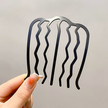 Load image into Gallery viewer, 2Pcs Black Metal Hair Fork Clip Hair Comb Hair Sticks Hair Accessories Hair Side Comb Bridal Veil Comb Retro Hair Styling Tool