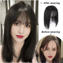 Load image into Gallery viewer, Synthetic Women's Wig Piece Thin Bangs Increase Amount of Hair Clip-in Extensions Wig High Temperature Fiber Synthetic Bangs