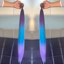 Load image into Gallery viewer, 2Pcs 28inch Straight Ponytail Wig With Elastic Hair Tie Colorful Braiding Ponytail Hair Extensions Boxing Braid Hair Accessories
