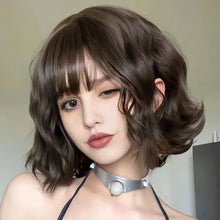 Load image into Gallery viewer, Black Short Curly Hair Wig for Women High Temperature Fiber Synthetic Natural Big Wave Fashion Ladies Wig