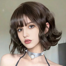 Load image into Gallery viewer, Black Short Curly Hair Wig for Women High Temperature Fiber Synthetic Natural Big Wave Fashion Ladies Wig