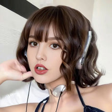Load image into Gallery viewer, Black Short Curly Hair Wig for Women High Temperature Fiber Synthetic Natural Big Wave Fashion Ladies Wig