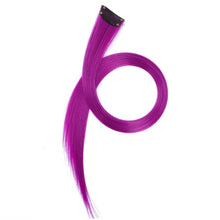 Load image into Gallery viewer, 6Pcs/pack Colorful Long Straight Hair Pieces Synthetic Clip-in Hair Extensions Synthetic High Temperature Fiber Wig for Daily Use Party
