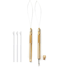 Load image into Gallery viewer, 3-in-1 Alloy Hook Needle Wig Making Tools Hair Extension Tools For Lace Wig Making Micro Ring Hair Crochet Needles 3 Hook + 1 Loop
