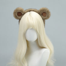 Load image into Gallery viewer, Archi Handwork Adorable Bear Fluffy Ears Headband Headwear Plush Curly Tail Fursuit Orc Cosplay Performance Props