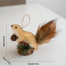 Load image into Gallery viewer, Simulation Mini Squirrel Model Christmas Tree Decoration 3D Ornament Winter Decorations for Home 2026 New Year