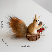 Load image into Gallery viewer, Simulation Mini Squirrel Model Christmas Tree Decoration 3D Ornament Winter Decorations for Home 2026 New Year
