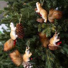 Load image into Gallery viewer, Simulation Mini Squirrel Model Christmas Tree Decoration 3D Ornament Winter Decorations for Home 2026 New Year