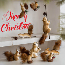Load image into Gallery viewer, Simulation Mini Squirrel Model Christmas Tree Decoration 3D Ornament Winter Decorations for Home 2026 New Year