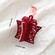 Load image into Gallery viewer, Flannel Surface Red Bow Christmas Tree Decoration 3D Plastic Ornament Fake Snow Winter Decorations for Home 2026 New Year