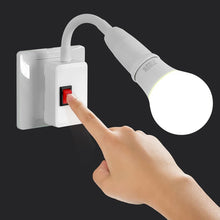 Load image into Gallery viewer, E27 Direct Plug in Swivel Head E27 Socket Bulb Holder with Switch EU/US/UK Plug LED Table Lamp Stainless Steel Hose Steering Lever