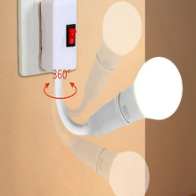 Load image into Gallery viewer, E27 Direct Plug in Swivel Head E27 Socket Bulb Holder with Switch EU/US/UK Plug LED Table Lamp Stainless Steel Hose Steering Lever