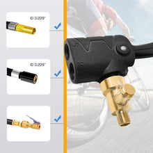 Load image into Gallery viewer, Multi-function Car Tire Air Chuck Inflator Pump Valve Connector Car Tyre Wheel Valve Brass Clip-on Adapter for Inflatable Pump