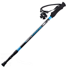 Load image into Gallery viewer, 130CM Three-Section Retractable Carbon Shock Absorption Trekking Pole Travel Hiking Skiing Walking Stick