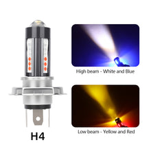 Load image into Gallery viewer, Motorcycle Headlight LED H4 H6 BA20D P15D H4 Four Colors Headlight Projector Lens Bulb Motor Driving Lights DRL Front Lamp