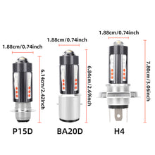 Load image into Gallery viewer, Motorcycle Headlight LED H4 H6 BA20D P15D H4 Four Colors Headlight Projector Lens Bulb Motor Driving Lights DRL Front Lamp