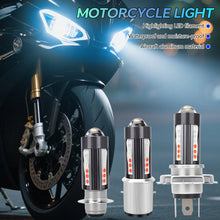 Load image into Gallery viewer, Motorcycle Headlight LED H4 H6 BA20D P15D H4 Four Colors Headlight Projector Lens Bulb Motor Driving Lights DRL Front Lamp