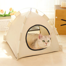 Load image into Gallery viewer, Oxford Fabric Pet Tent Foldable 4 Seasons Privacy Cat Bed Pet Cave Pet House Cozy Puppy/Kitty House Travel Pet Shelter