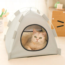 Load image into Gallery viewer, Oxford Fabric Pet Tent Foldable 4 Seasons Privacy Cat Bed Pet Cave Pet House Cozy Puppy/Kitty House Travel Pet Shelter