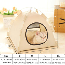 Load image into Gallery viewer, Oxford Fabric Pet Tent Foldable 4 Seasons Privacy Cat Bed Pet Cave Pet House Cozy Puppy/Kitty House Travel Pet Shelter