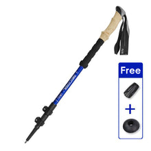 Load image into Gallery viewer, 62-135CM 3-Section Telescopic Aluminum Alloy Trekking Pole EVA Imitation Cork Handle Ultra-Light Hiking Stick
