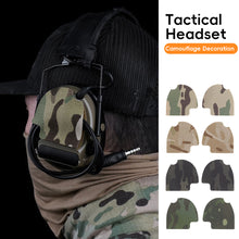 Load image into Gallery viewer, 1 Pair Tactical Headphone Camouflage Hook And Loop Patch Headphone Cable Storage Self-Adhesive Cloth Outdoor Tactical Supplies