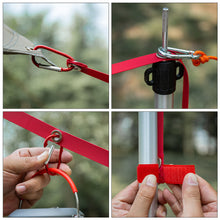 Load image into Gallery viewer, 315*2CM Outdoor Camping Tarp Extension Belt with Carabiner Multifunctional Adjustable Hanging Rope