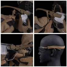 Load image into Gallery viewer, Outdoor Tactical Glasses Set Compatible with Helmet Mask Hat Sports Glasses for Cycling Hiking Running