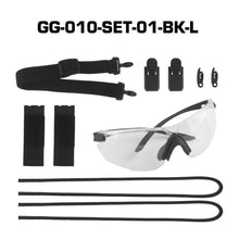 Load image into Gallery viewer, Outdoor Tactical Glasses Set Compatible with Helmet Mask Hat Sports Glasses for Cycling Hiking Running
