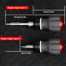 Load image into Gallery viewer, 8-in-1 Multifunctional Ratchet Screwdriver 360° Multi-Angle Retractable Hidden Design Portable Screwdriver Set