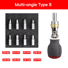Load image into Gallery viewer, 8-in-1 Multifunctional Ratchet Screwdriver 360° Multi-Angle Retractable Hidden Design Portable Screwdriver Set