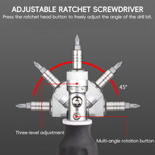 Load image into Gallery viewer, 8-in-1 Multifunctional Ratchet Screwdriver 360° Multi-Angle Retractable Hidden Design Portable Screwdriver Set