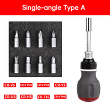 Load image into Gallery viewer, 8-in-1 Multifunctional Ratchet Screwdriver 360° Multi-Angle Retractable Hidden Design Portable Screwdriver Set