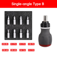 Load image into Gallery viewer, 8-in-1 Multifunctional Ratchet Screwdriver 360° Multi-Angle Retractable Hidden Design Portable Screwdriver Set