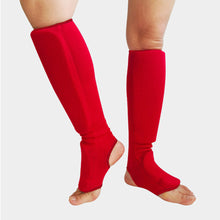 Load image into Gallery viewer, Professional Boxing Karate Leg Guards Integrated Foot Instep Shin Protection Design Knitted Leg Wear with Sponge Padding Sports Protective Gear