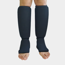 Load image into Gallery viewer, Professional Boxing Karate Leg Guards Integrated Foot Instep Shin Protection Design Knitted Leg Wear with Sponge Padding Sports Protective Gear