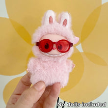 Load image into Gallery viewer, For V4 Labubu Glasses 6.5cm Cute Plastic Glasses for 10.5cm Labubu 4.0 Dolls Toy Glasses Accessories