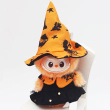 Load image into Gallery viewer, Miniature Halloween Doll Costume with Hat for 10.5cm Labubu 4.0 Dolls Cute Dress DIY Doll Clothes Lovely Outfit Gifts for Girls Friends