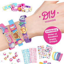 Load image into Gallery viewer, DIY Bracelet Making Girls Jewelry Making Set Personalized Name Bracelet Assorted Cartoon & Christmas Charms Friendship Bracelets Kit Gift for Girls