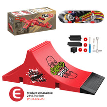 Load image into Gallery viewer, Finger Skateboard Skate Park Set Obstacle Course Fingerboard Realistic Simulation Portable Practice Set Professional Mini Skateboard Kid Toys for Boys