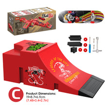 Load image into Gallery viewer, Finger Skateboard Skate Park Set Obstacle Course Fingerboard Realistic Simulation Portable Practice Set Professional Mini Skateboard Kid Toys for Boys